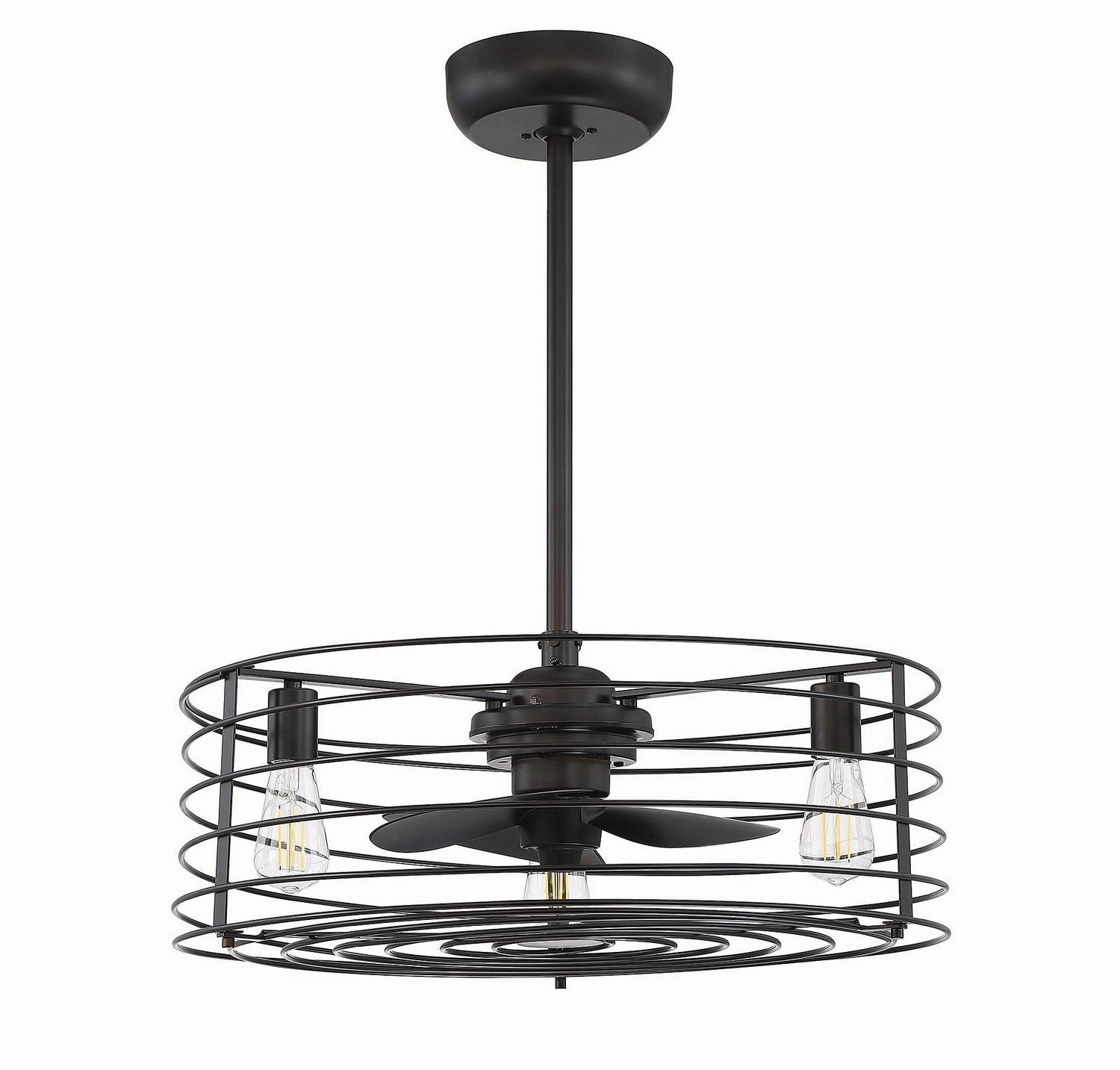 Moutd Three Light Fan D'lier Oil Rubbed Bronze Fandeliers at discount prices