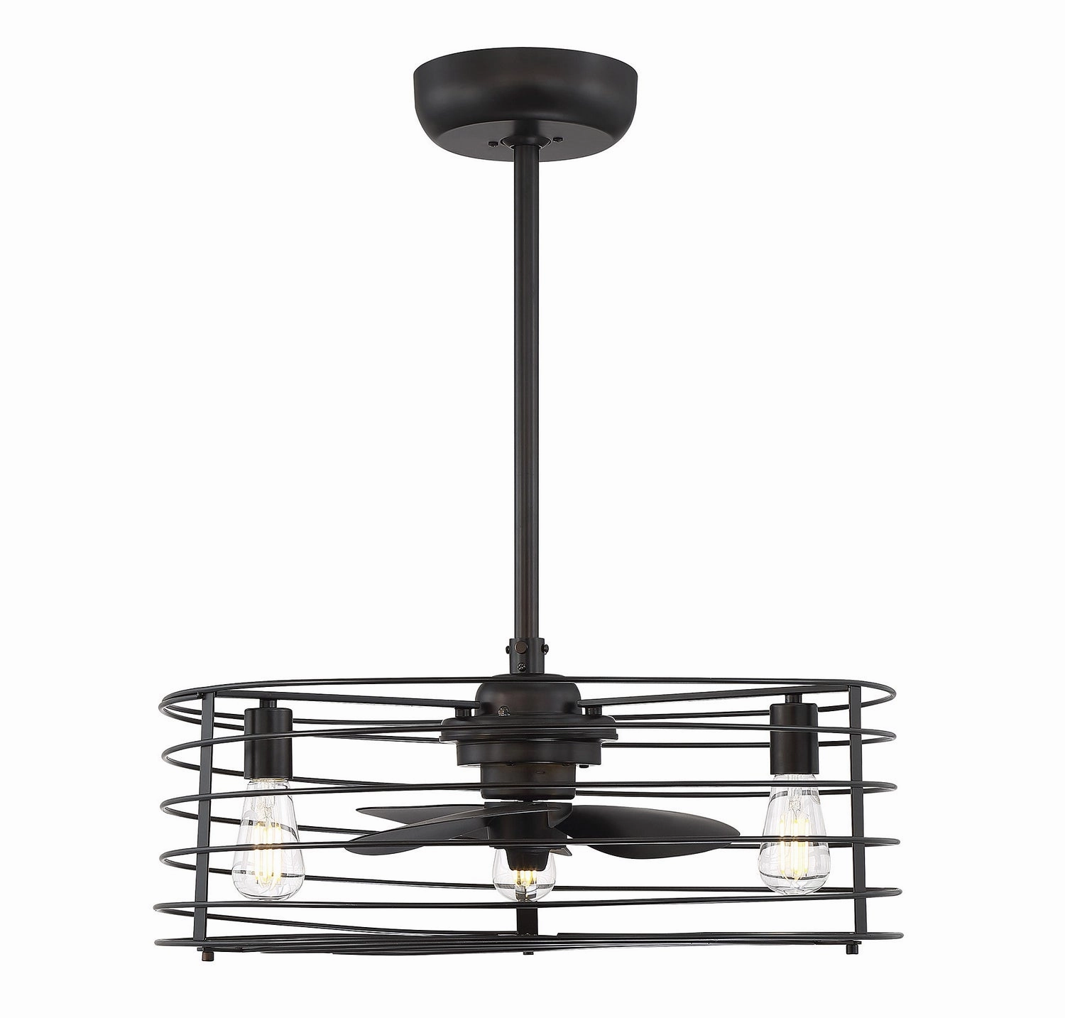 Moutd Three Light Fan D'lier Oil Rubbed Bronze Fandeliers at discount prices