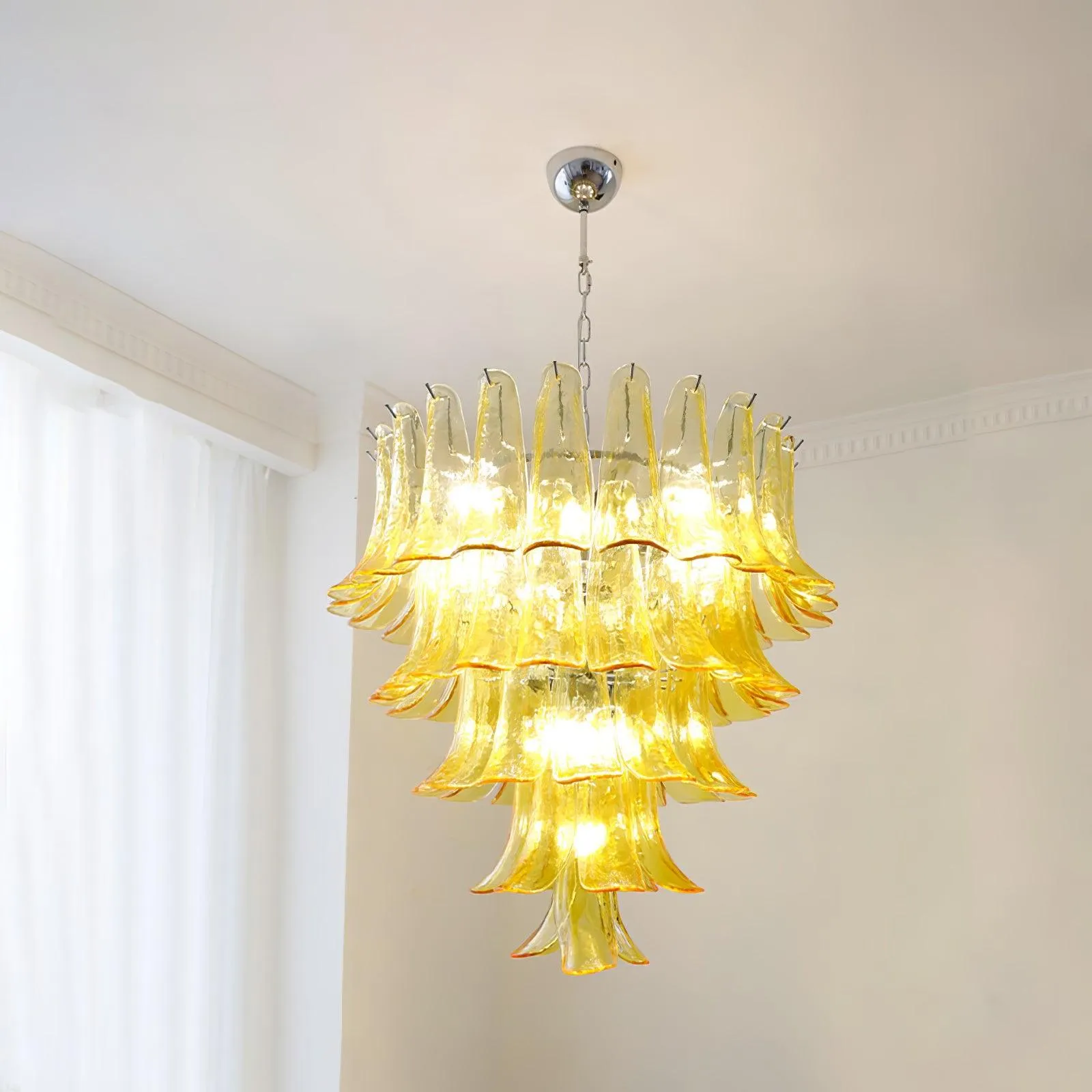 Murano Glass Leaf Chandelier