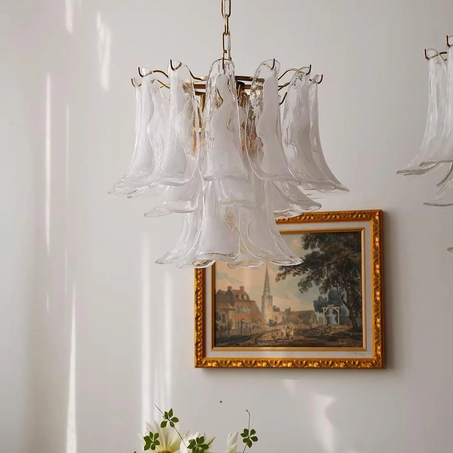 Murano Glass Leaf Chandelier