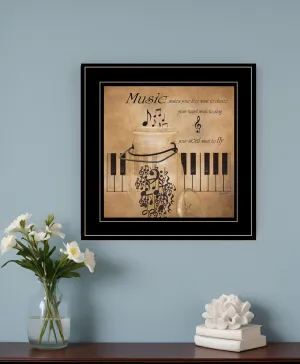 Music 2 Black Framed Print Wall Art Cheap Wall Mirrors & Decor