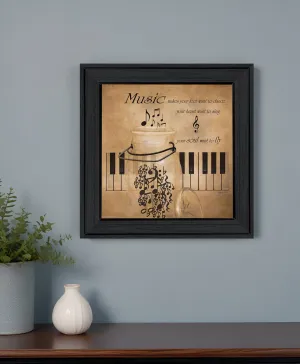 Music 3 Black Framed Print Wall Art Buy Wall Decor with deals