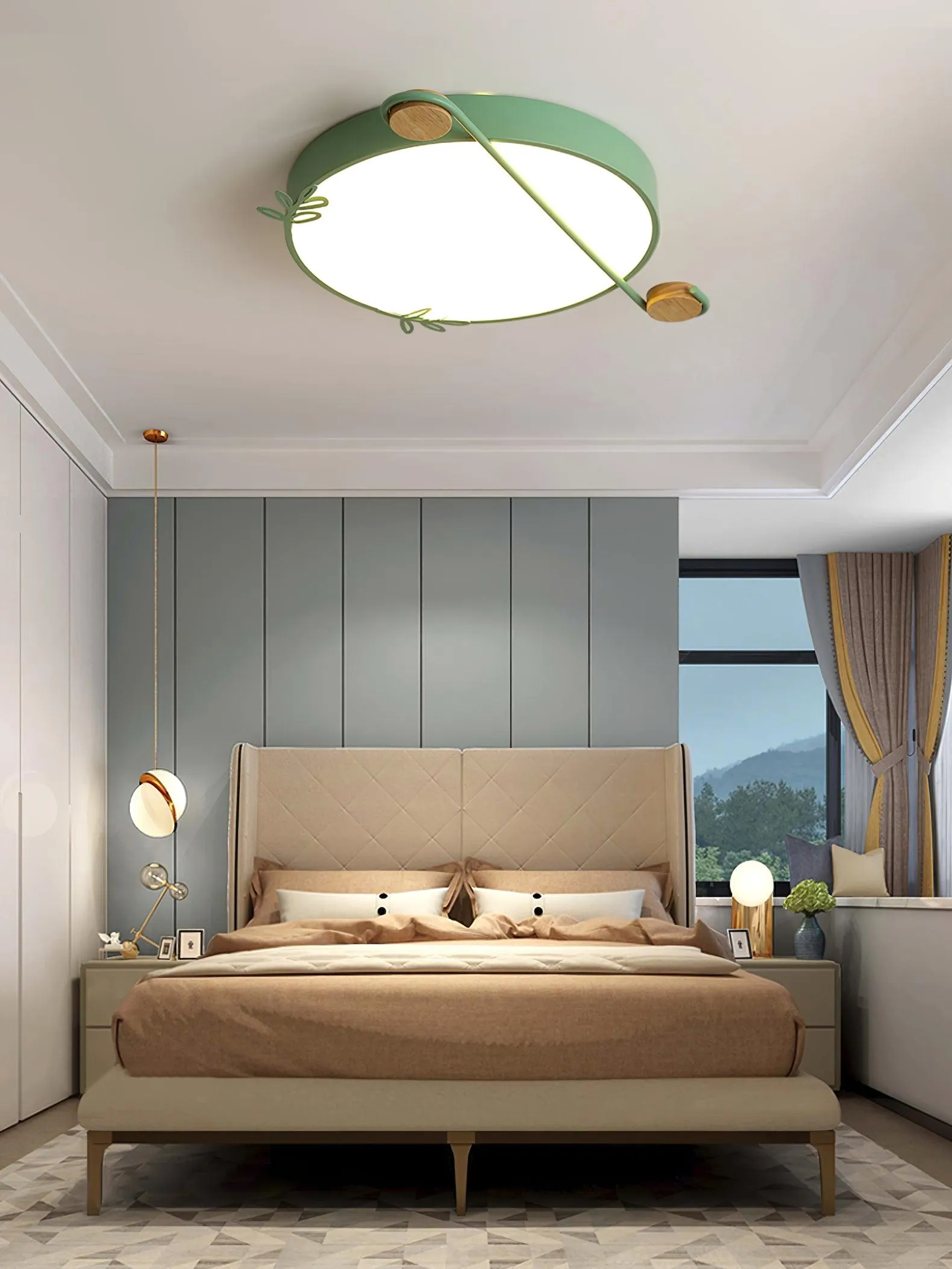 Musical Note Round Ceiling Lamp