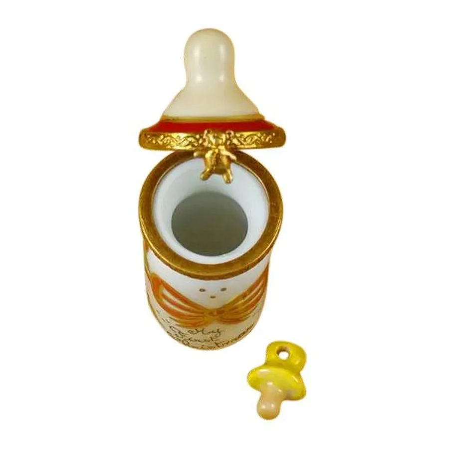 'My First Christmas' Baby Bottle with Pacifier Limoges Limoges Boxes collectors shop
