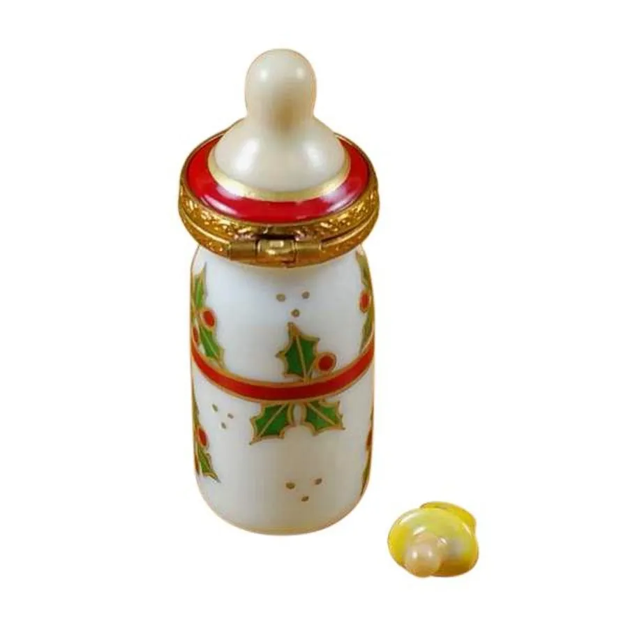 'My First Christmas' Baby Bottle with Pacifier Limoges Limoges Boxes collectors shop