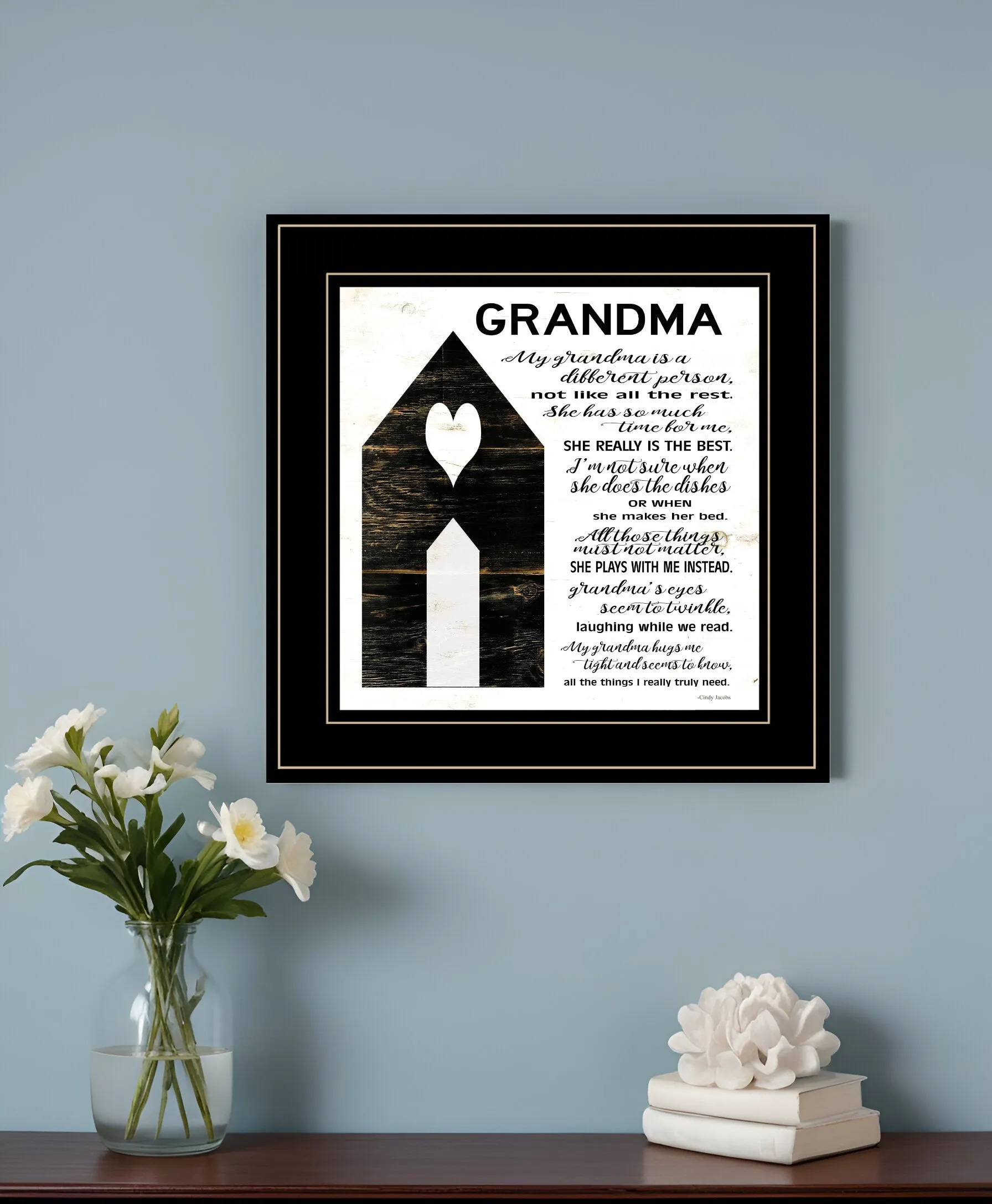 My Grandma is the Best Black Framed Print Wall Art Discount Wall Decor Sets