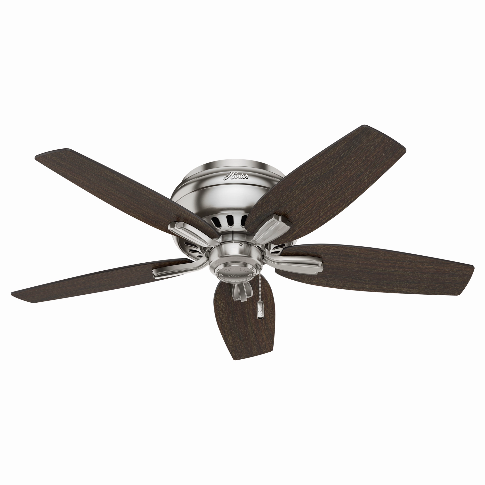 Newsome 42"Ceiling Fan Brushed Nickel Huggers flush mount fans deals