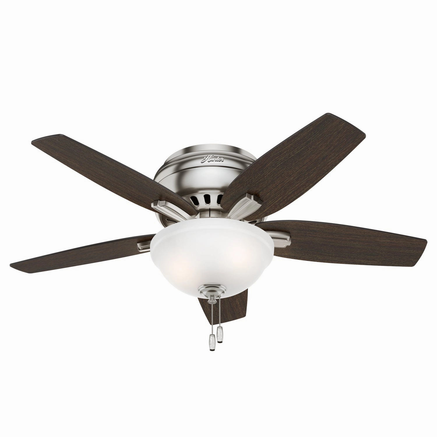 Newsome 42"Ceiling Fan Brushed Nickel Huggers flush mount fans deals