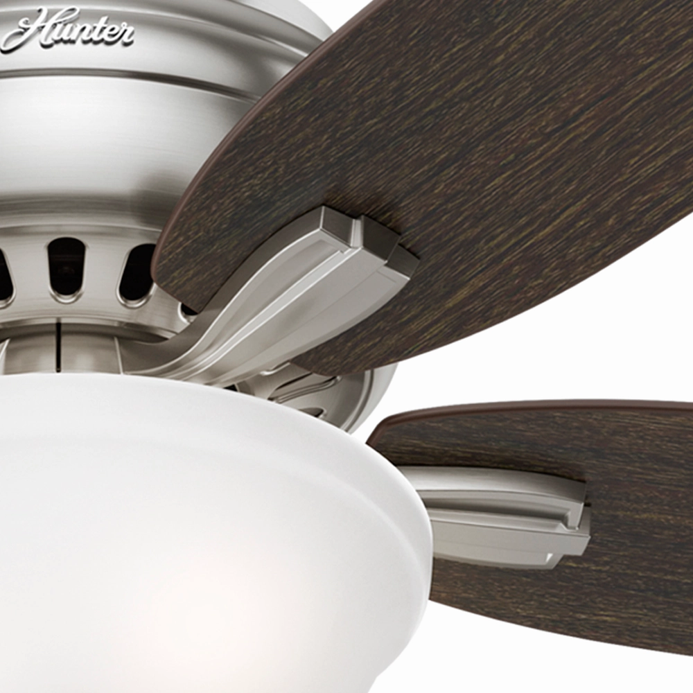 Newsome 52"Ceiling Fan Brushed Nickel Huggers Fans low price shop