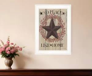 No Place Like Home Wreath 1 White Framed Print Wall Art Discount Wall Decor Sets