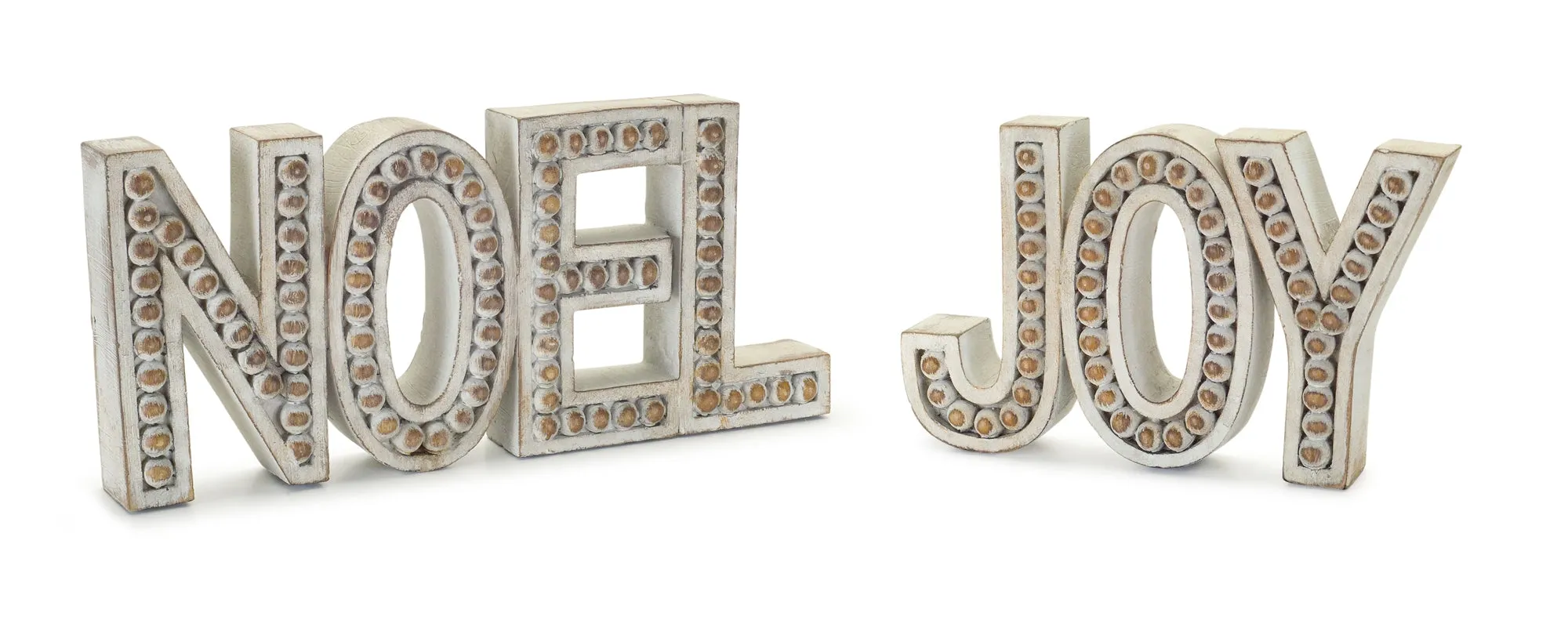 Noel and Joy (Set of 2) 4.5"H Resin Budget Holiday Home Finds