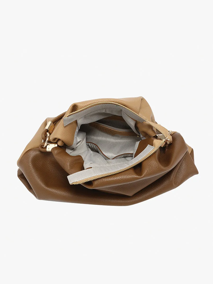 Noelle Vegan Two-Tone Hobo