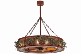 Northwoods Bear 12 Light Chandel-Air Fandeliers FANS on sale now