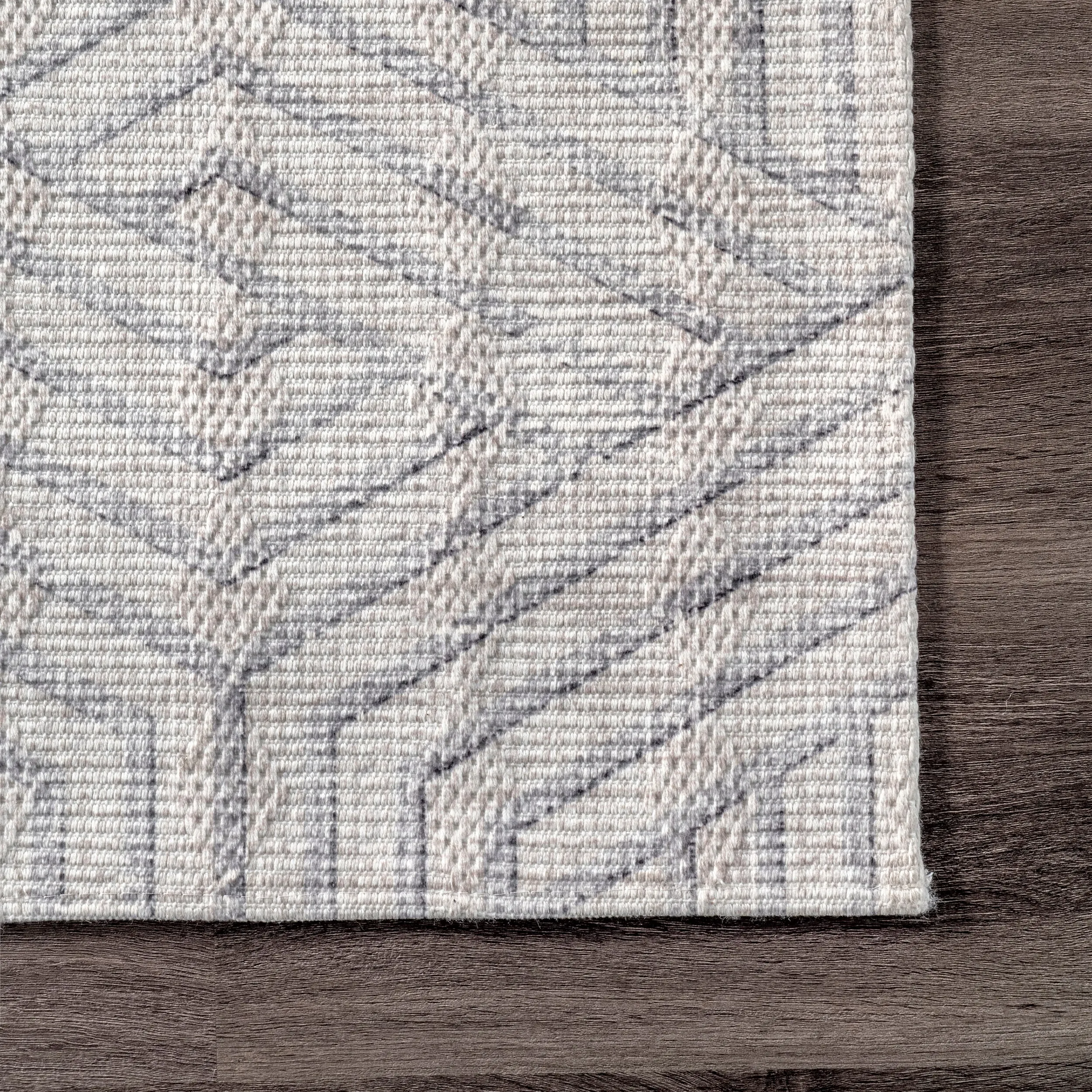nuLOOM Adeline Modern Hexagon Machine Washable Area Rug