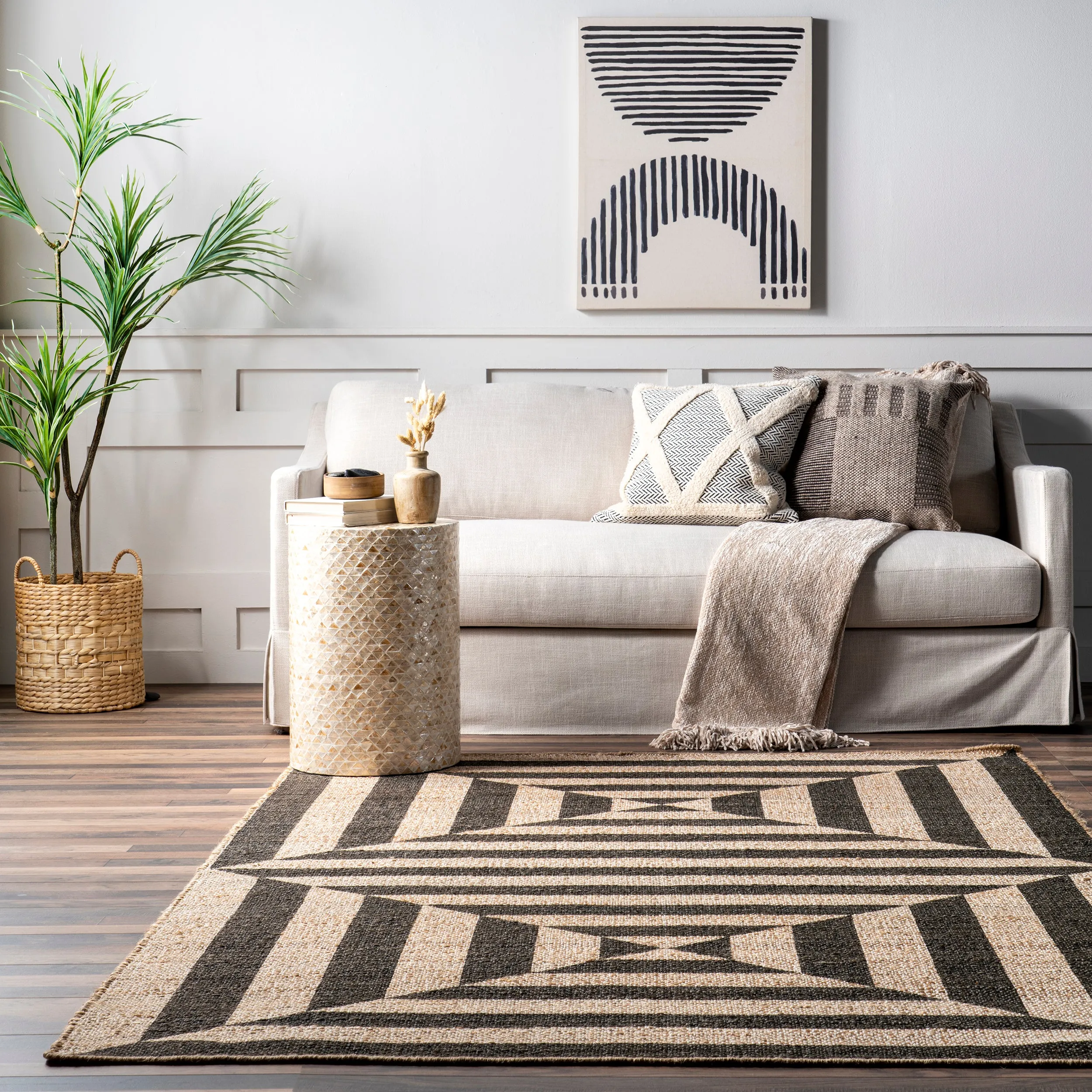 nuLOOM Aleetza Modern Jute Blend Area Rug
