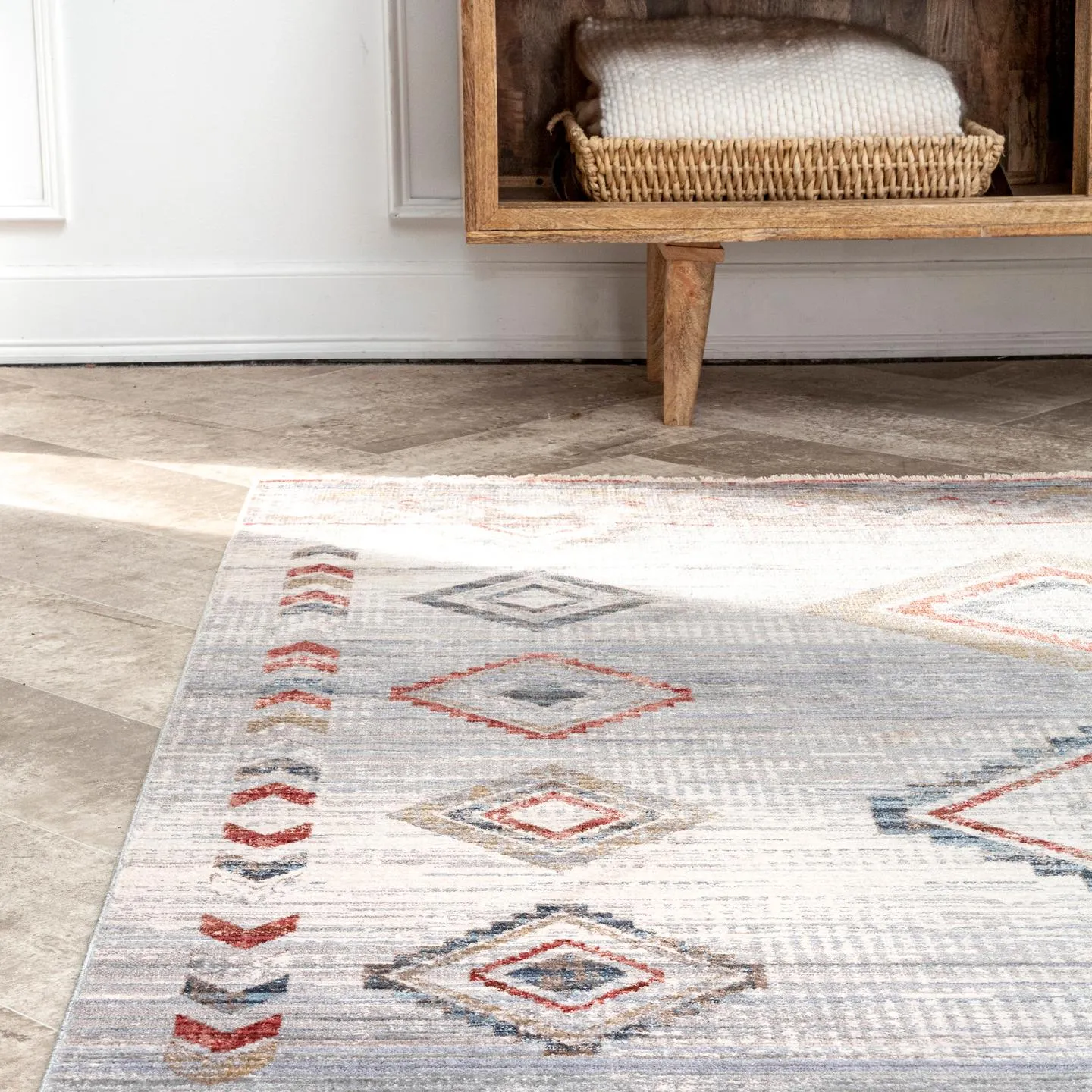 nuLOOM Alondra Tribal Diamonds Area Rug