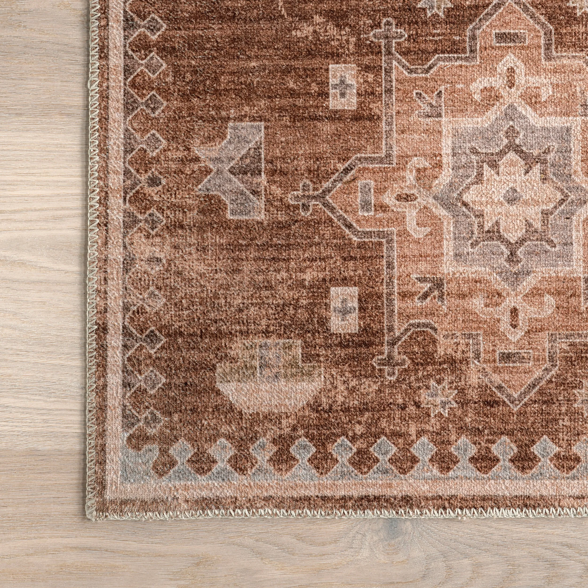 nuLOOM Avalon Multi Medallion Machine Washable Area Rug