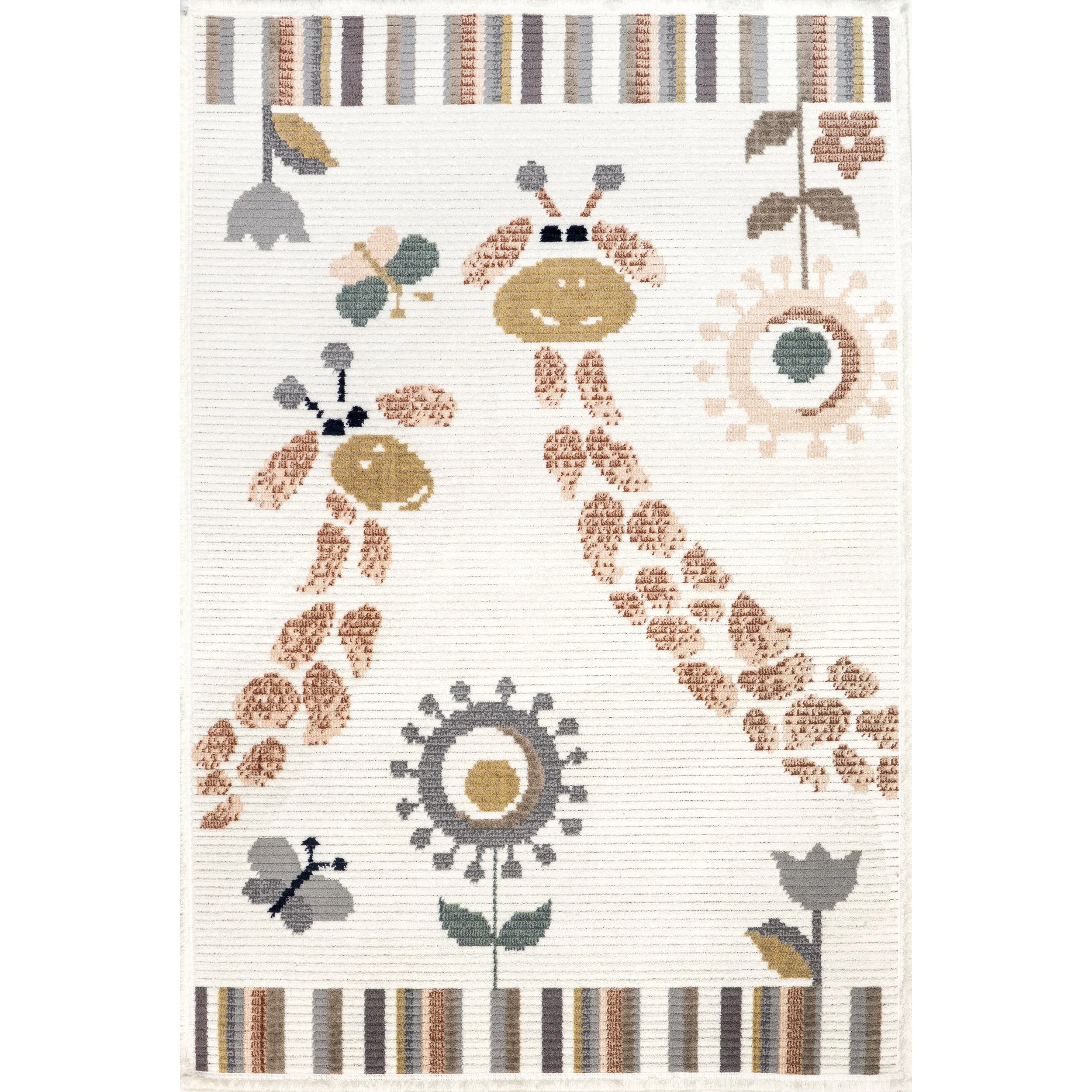 nuLOOM Avianna Giraffe Kids Fringe Area Rug