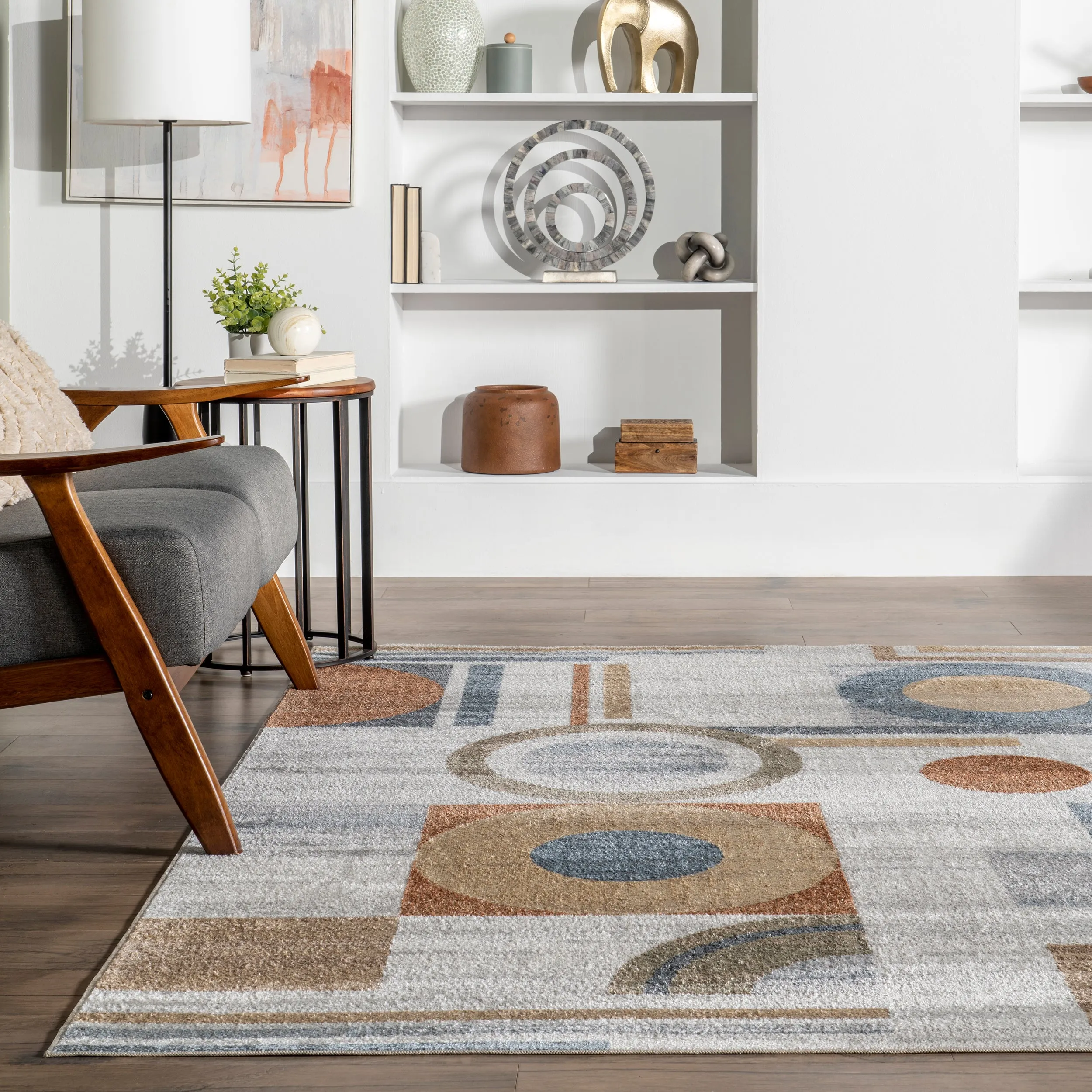 nuLOOM Brodee Abstract Retro Machine Washable Area Rug