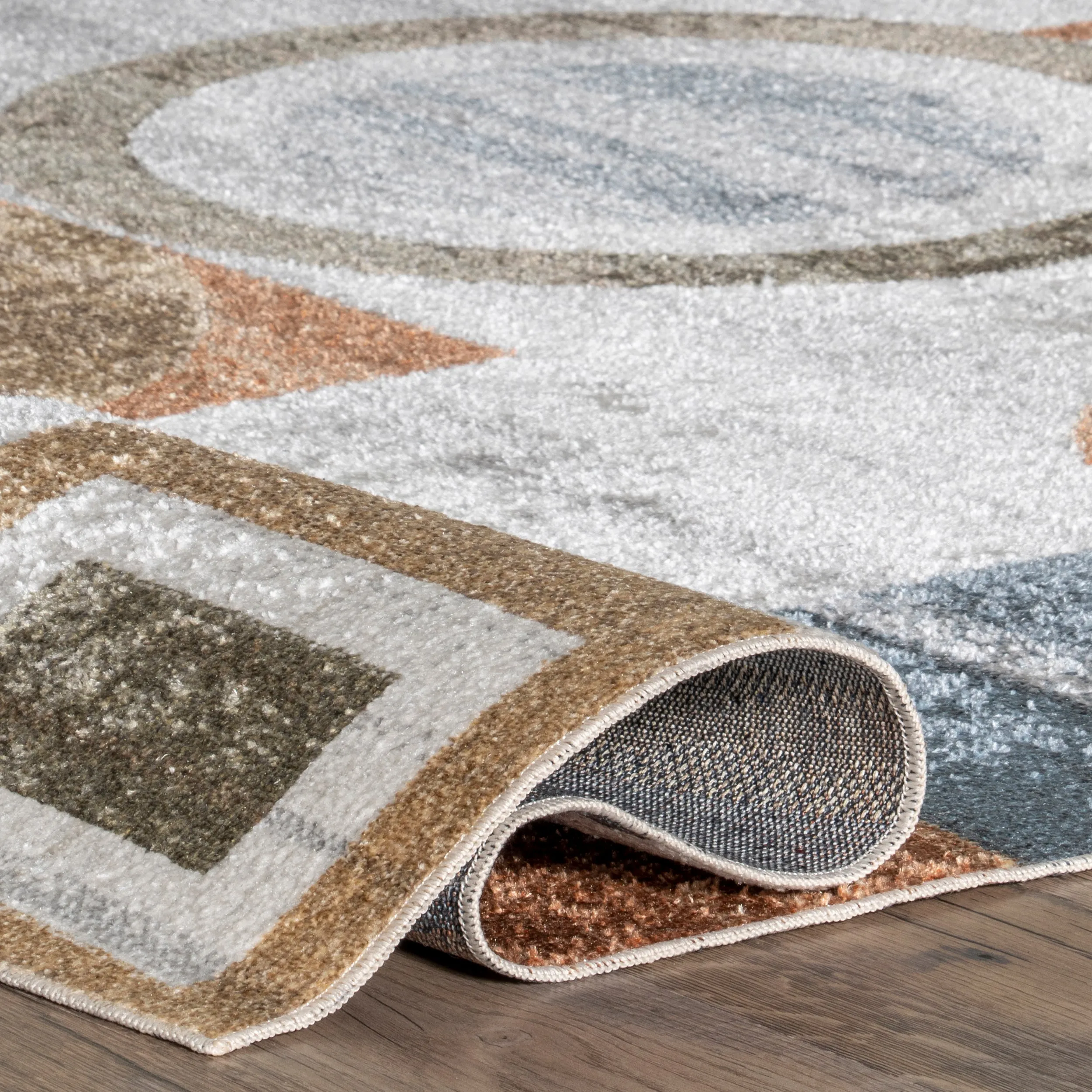 nuLOOM Brodee Abstract Retro Machine Washable Area Rug
