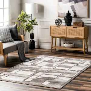 nuLOOM Chrissie Abstract Shapes Fringe Area Rug Area Rugs value picks