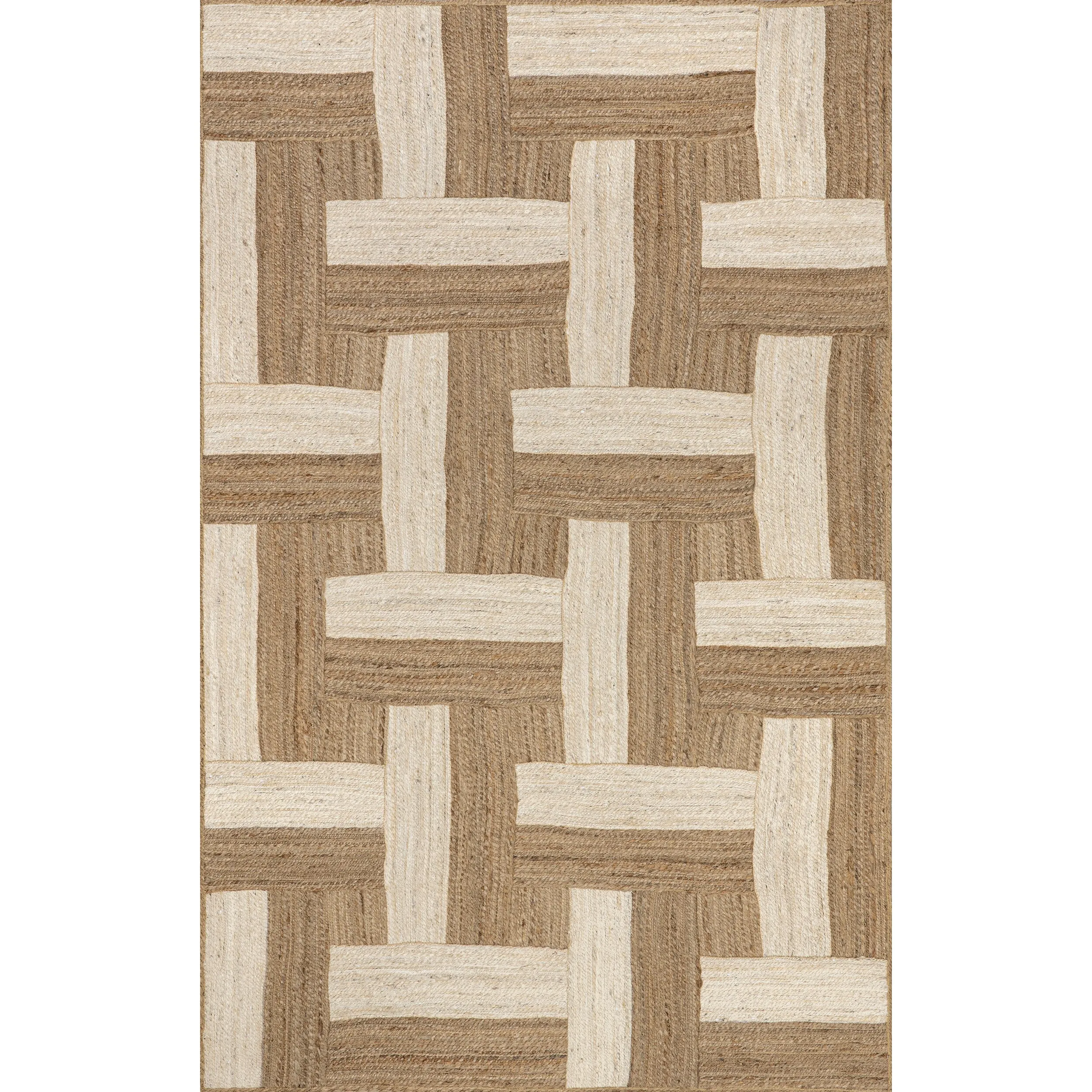 nuLOOM Florentina Geometric Links Jute Area Rug