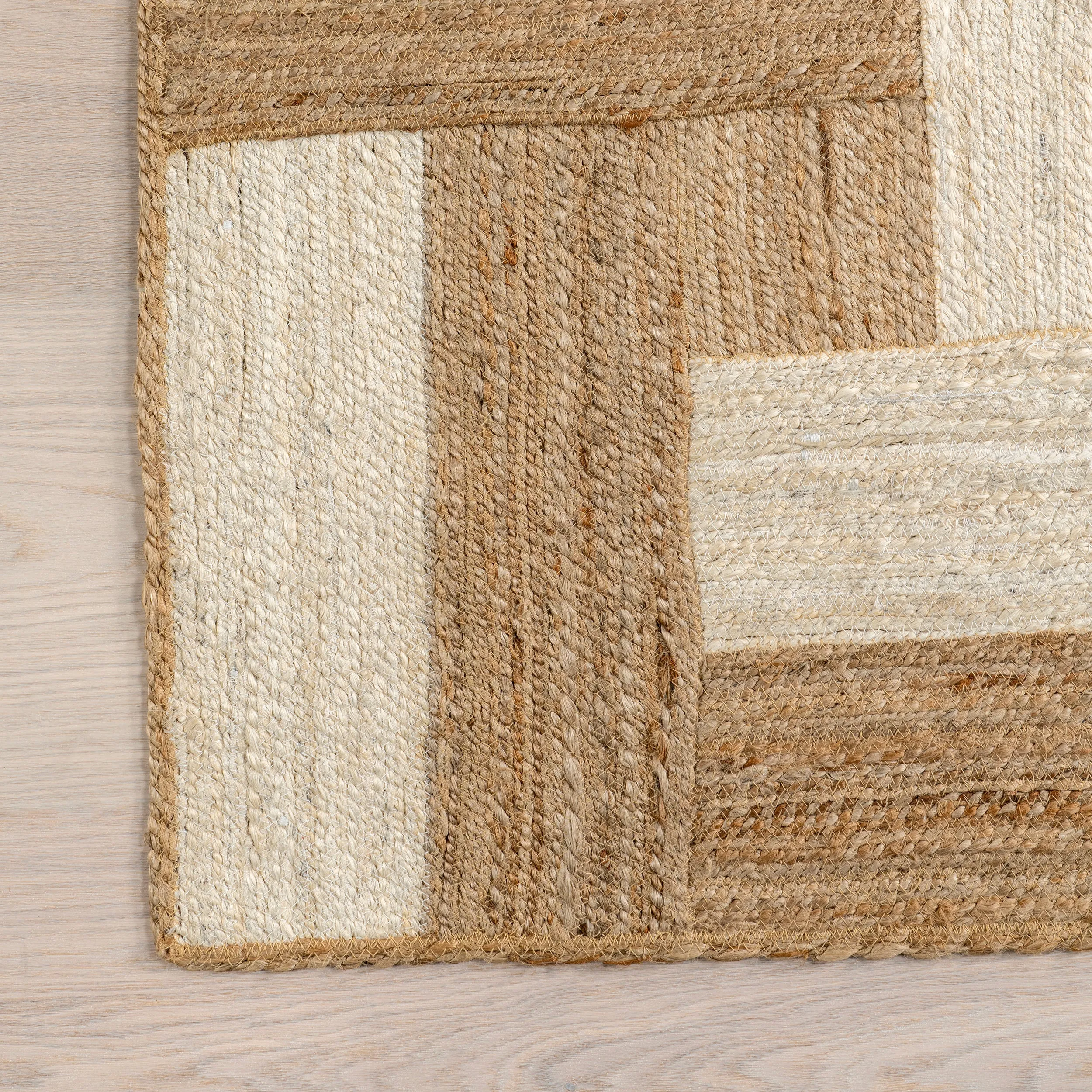 nuLOOM Florentina Geometric Links Jute Area Rug