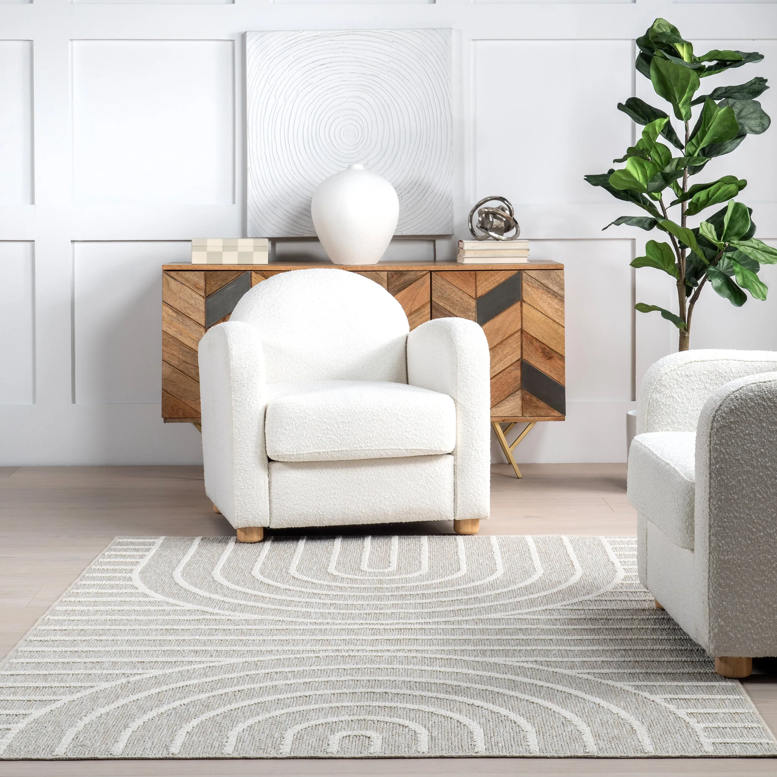 nuLOOM Hartlyn Modern Arches Machine Washable Area Rug