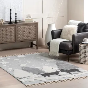 nuLOOM Jade Holiday Reindeer Tasseled Area Rug Area Rugs final clearance