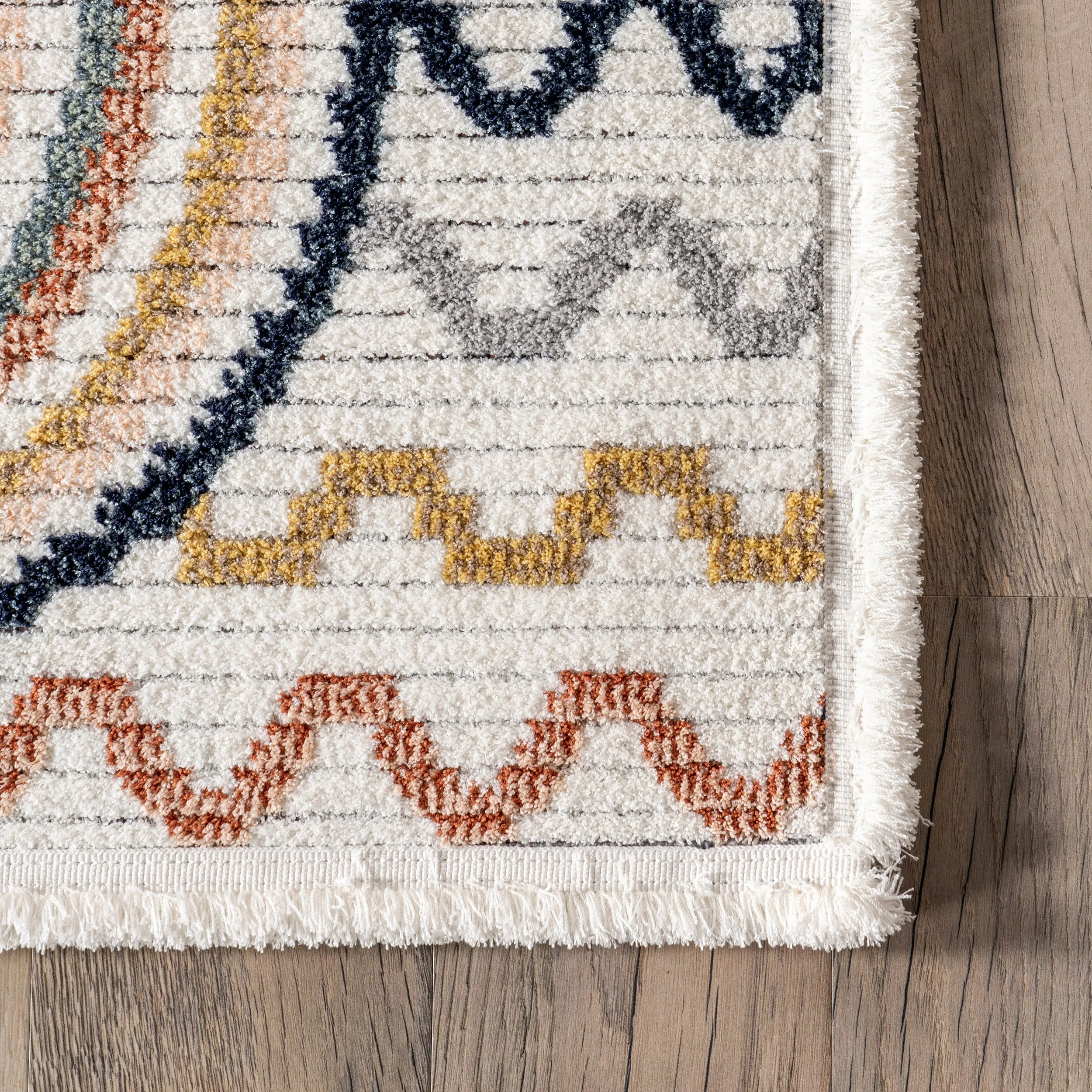 nuLOOM Kaarina Multi Rainbow Kids Fringe Area Rug