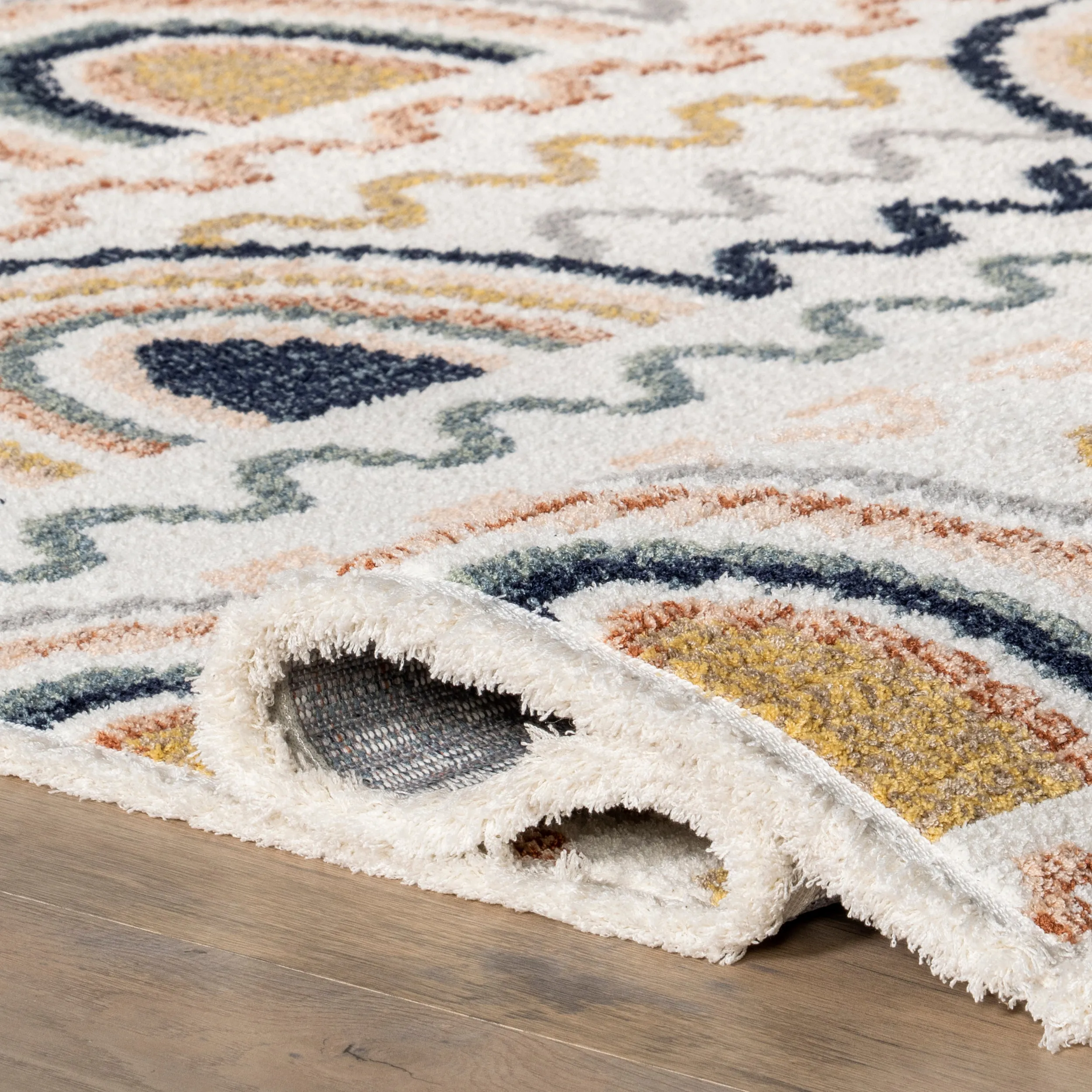 nuLOOM Kaarina Multi Rainbow Kids Fringe Area Rug
