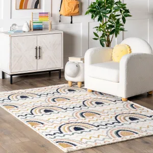 nuLOOM Kaarina Multi Rainbow Kids Fringe Area Rug Area Rugs final clearance