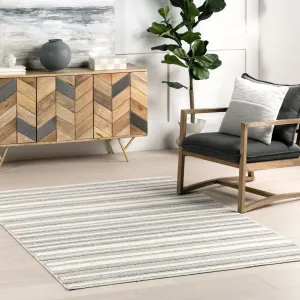nuLOOM Kerensa Striped Machine Washable Area Rug Area Rugs value picks