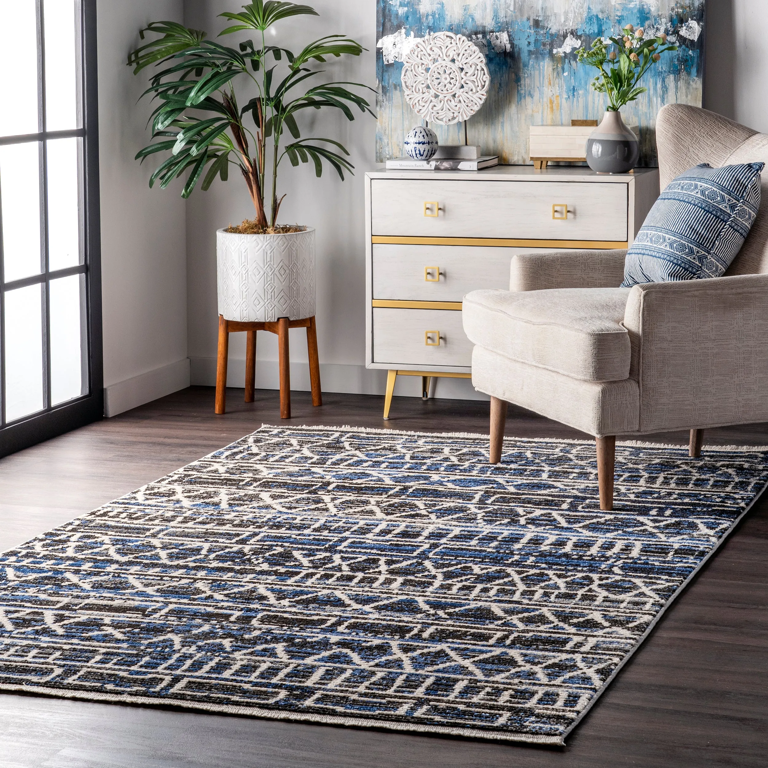 nuLOOM Maisie Banded Tribal Area Rug Area Rugs final clearance