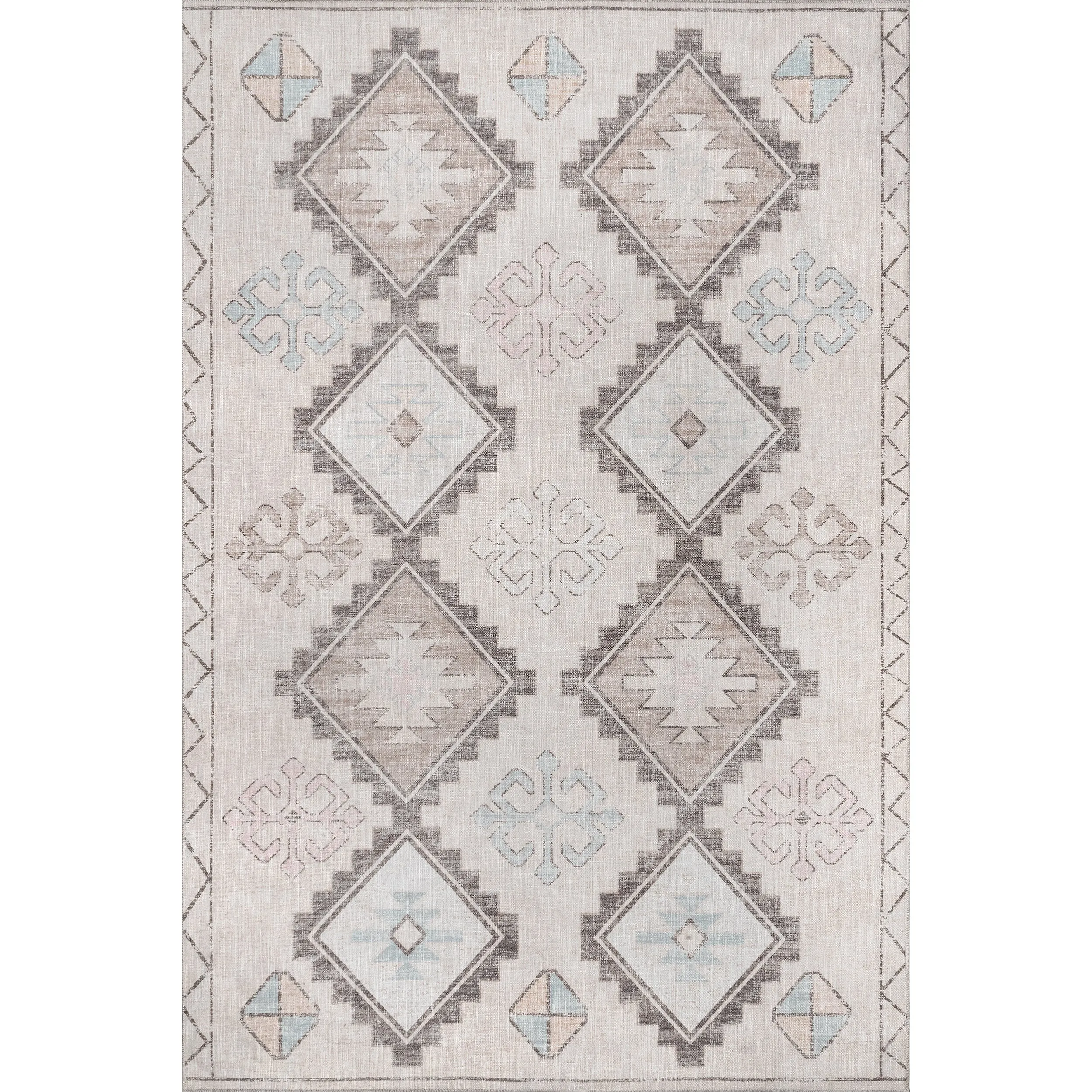 nuLOOM Misha Southwestern Diamond Machine Washable Area Rug