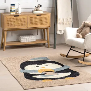 nuLOOM Mosby Penguin Machine Washable Kids Area Rug Area Rugs value picks