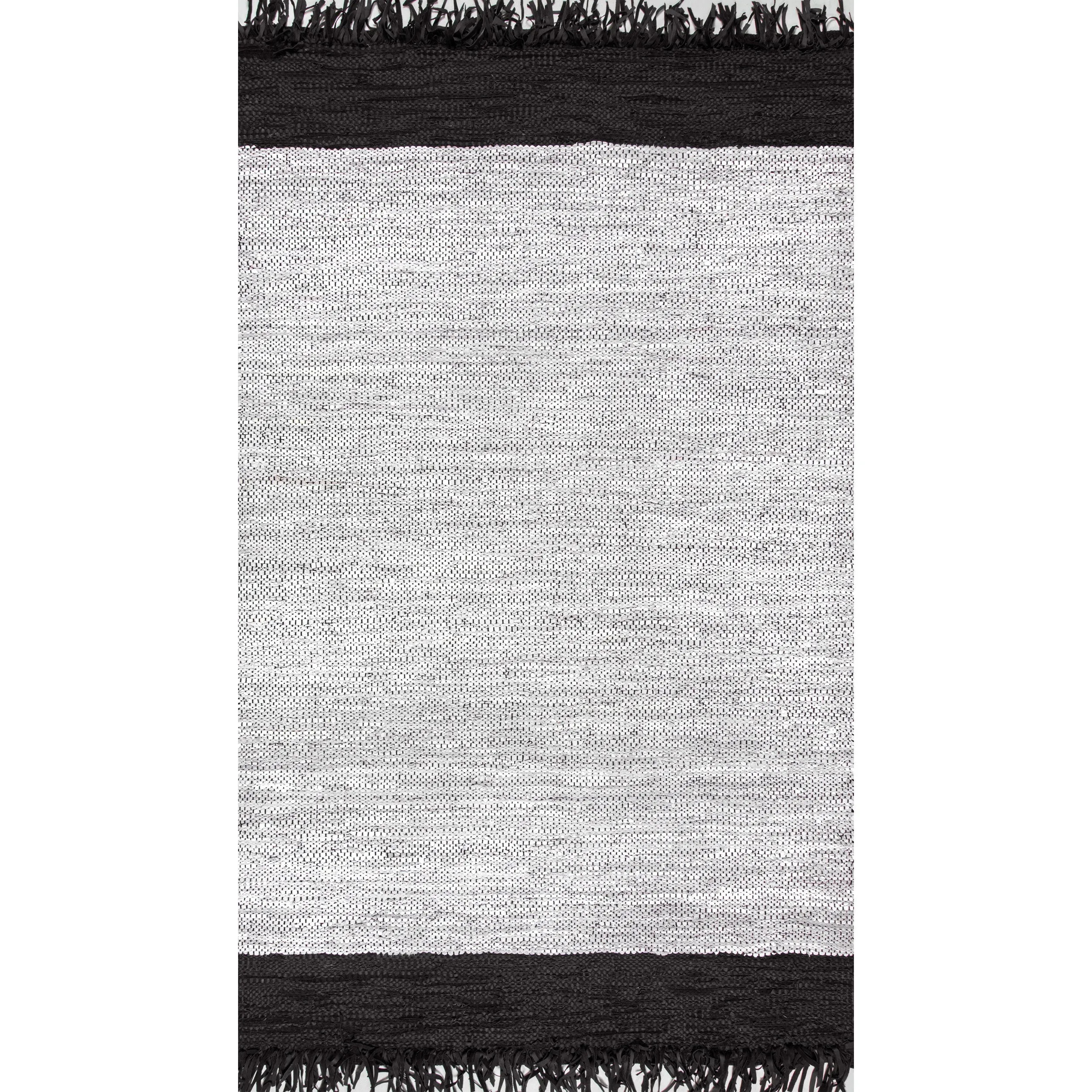nuLOOM Otha Modern Leather Tassel Area Rug