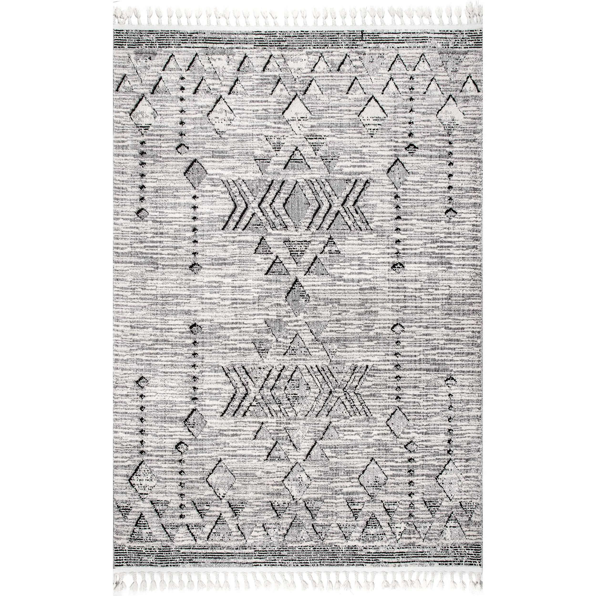 nuLOOM Sully Soft Snowflake Textured Tassel Area Rug