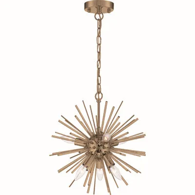 Nuvo Cirrus 60-6992 Chandelier Light - Vintage Brass Crystal Chandeliers discount shop
