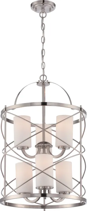 Nuvo Ginger 60-5329 Chandelier Light - Brushed Nickel Chandeliers Lighting best seller