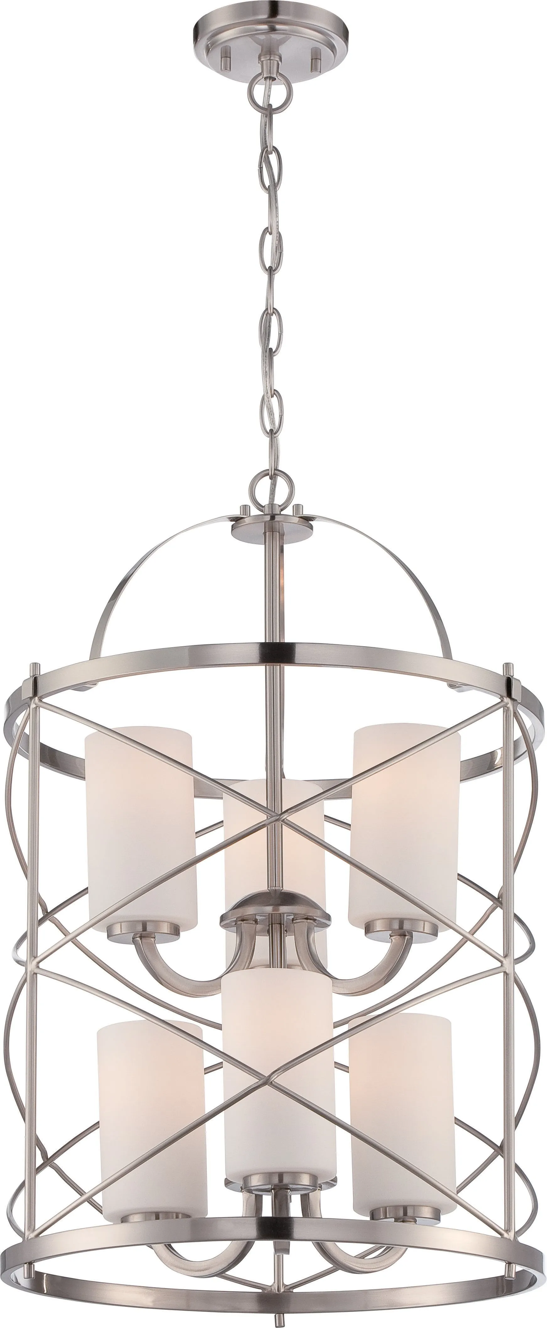 Nuvo Ginger 60-5329 Chandelier Light - Brushed Nickel Chandeliers Lighting best seller