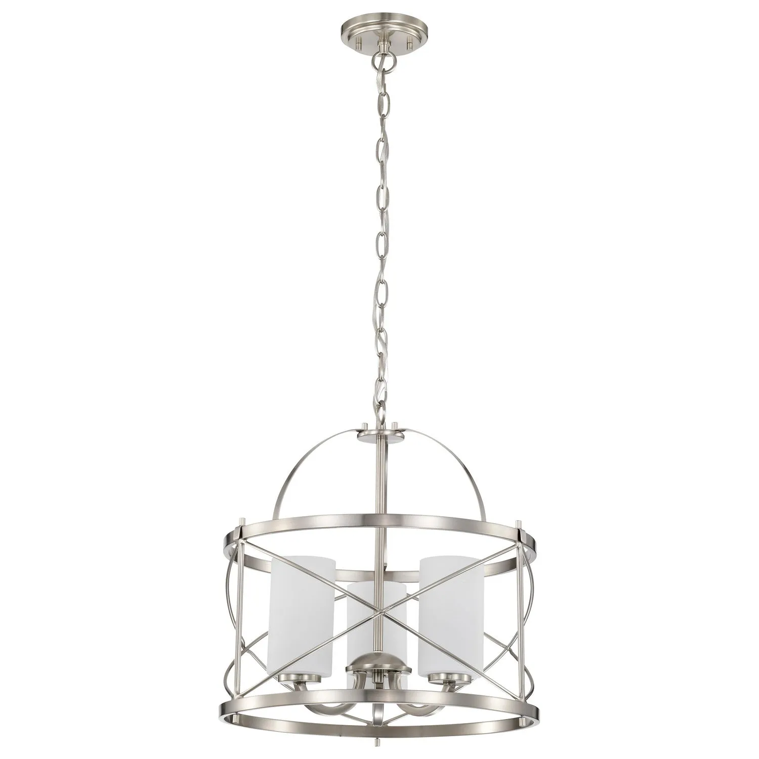 Nuvo Ginger 60-5333 Chandelier Light - Brushed Nickel Crystal Chandeliers discount shop