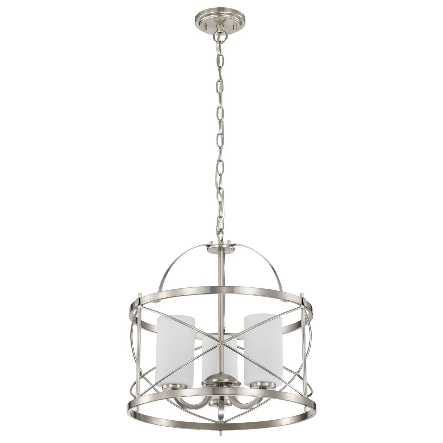Nuvo Ginger 60-5333 Chandelier Light - Brushed Nickel Crystal Chandeliers discount shop