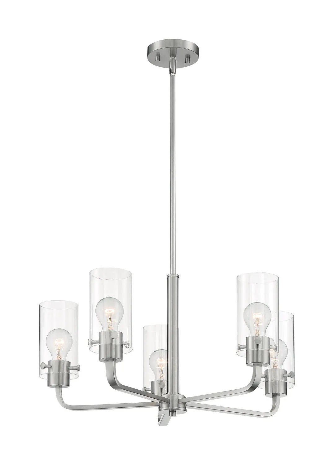 Nuvo Sommerset 60-7175 Chandelier Light - Brushed Nickel Crystal Chandeliers discount shop