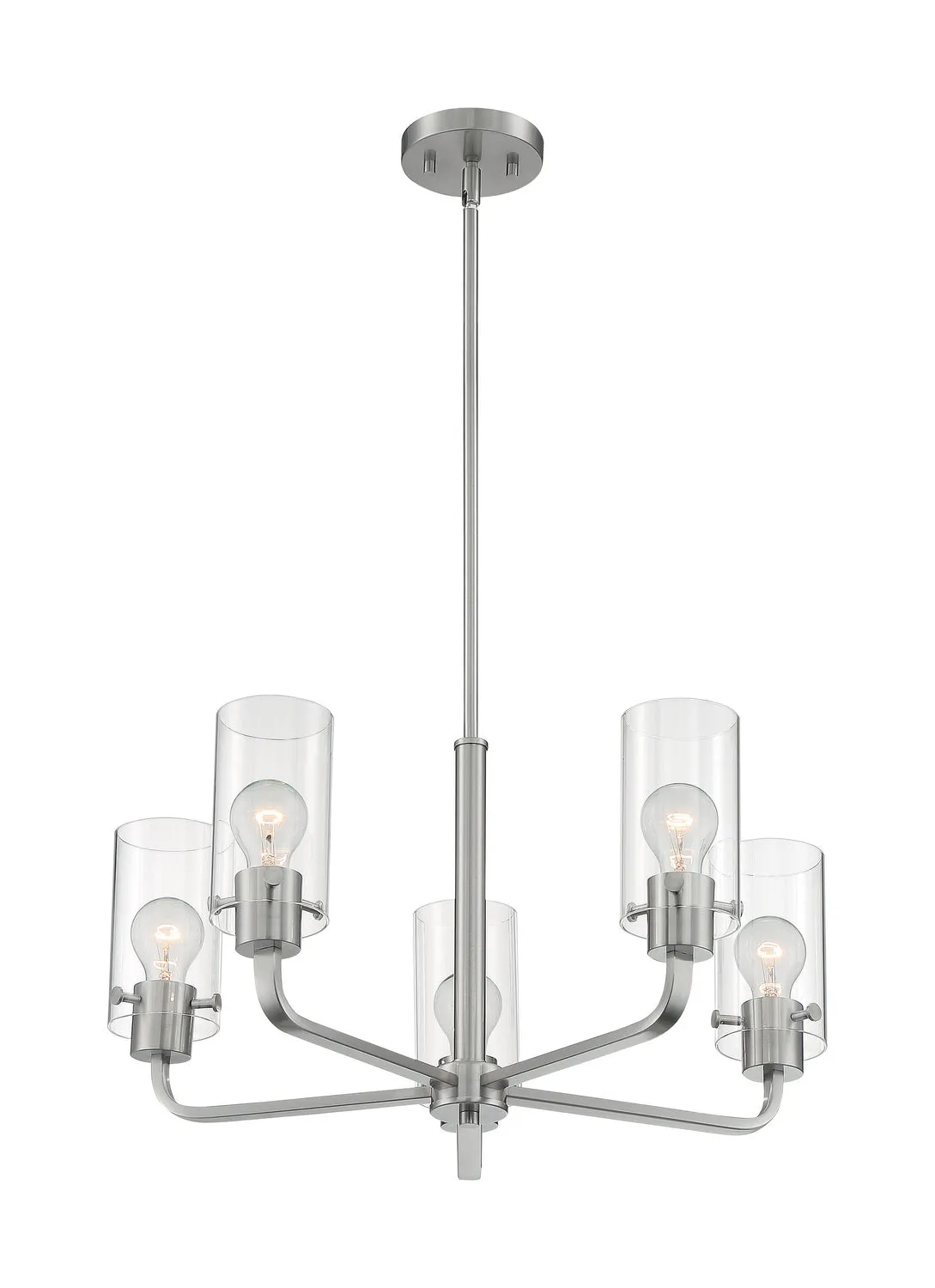 Nuvo Sommerset 60-7175 Chandelier Light - Brushed Nickel Crystal Chandeliers discount shop