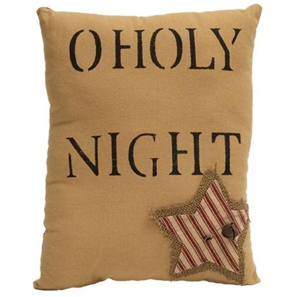 O Holy Night Star Primitive Pillow