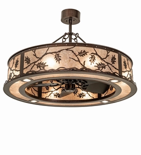 Oak Leaf 12 Light Chandel-Air Copper Vein Fandeliers FANS on sale now