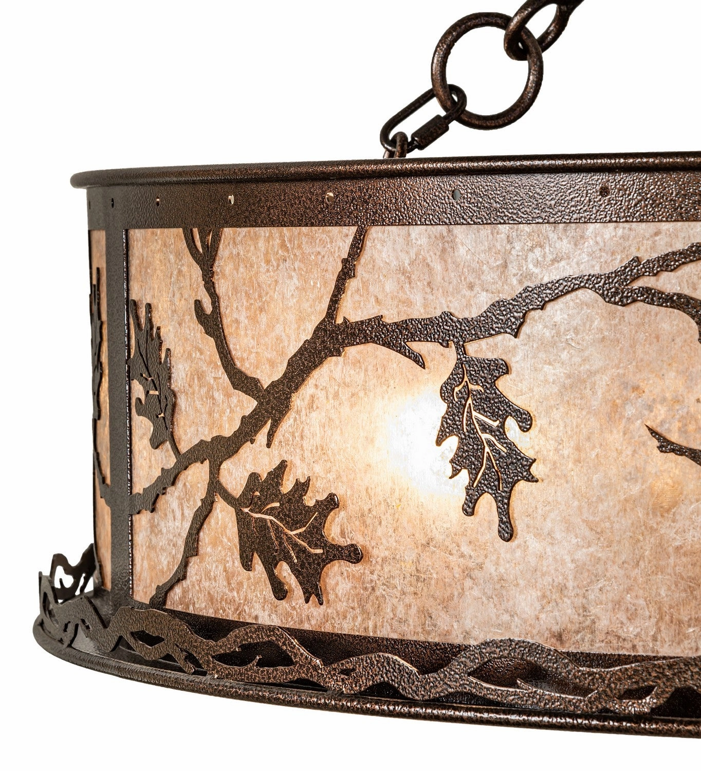 Oak Leaf 12 Light Chandel-Air Copper Vein Fandeliers at discount prices