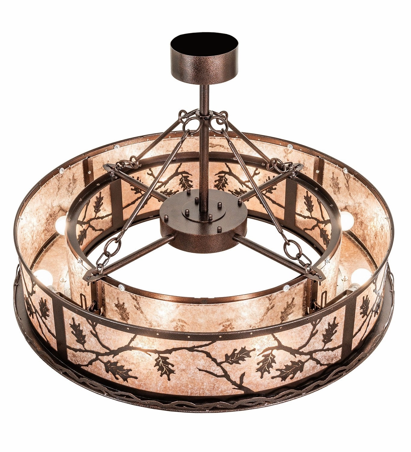 Oak Leaf 12 Light Pendant Copper Vein Fandeliers at discount prices