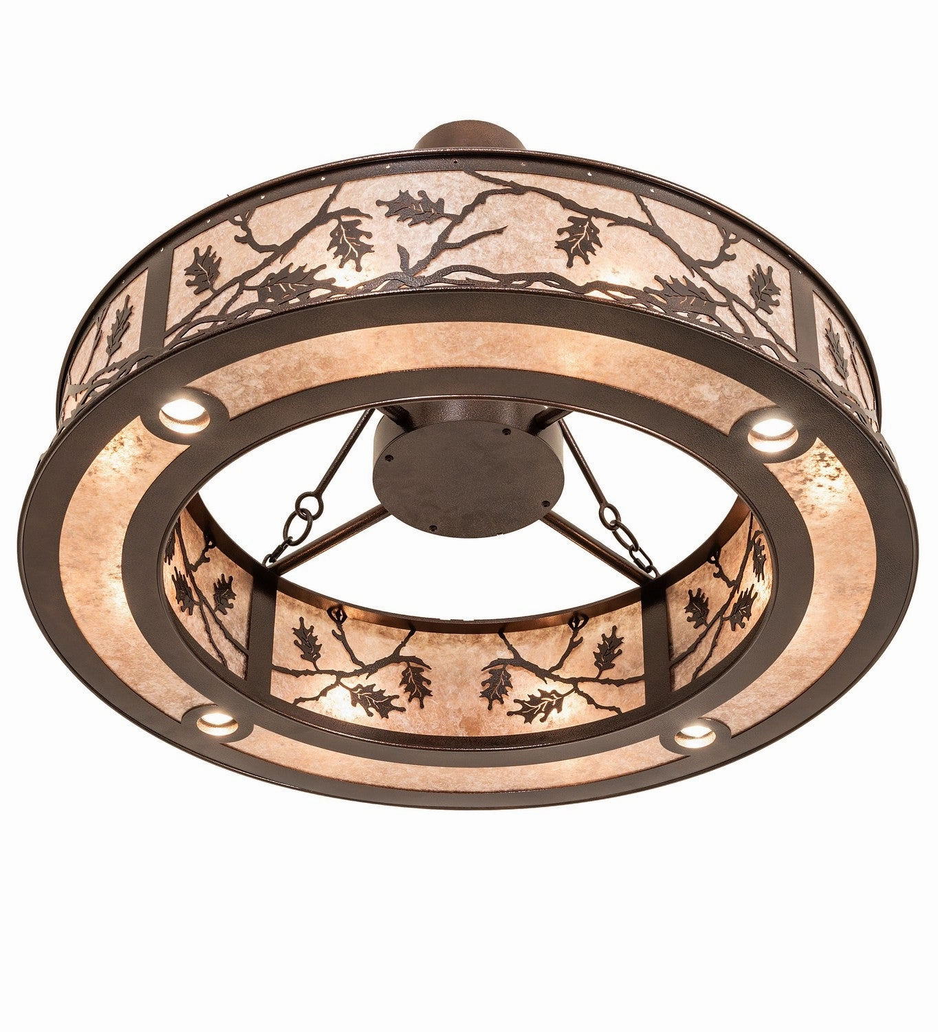 Oak Leaf 12 Light Pendant Copper Vein Fandeliers at discount prices